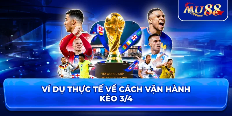 Ví dụ thực tế về cách vận hành kèo 3/4